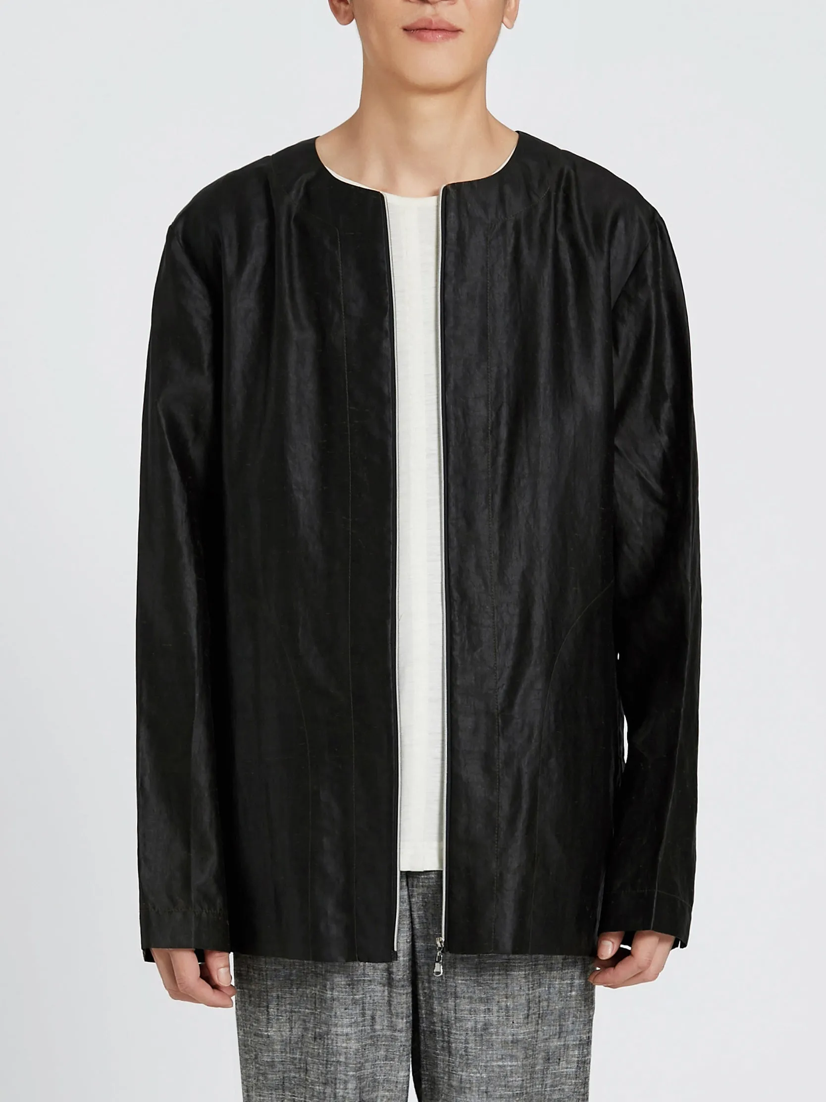 Round collar jacket