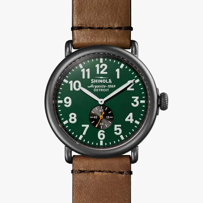 Shinola 47MM Runwell Sub-Second Sandblasted Gunmetal PVD Stainless Steel Watch