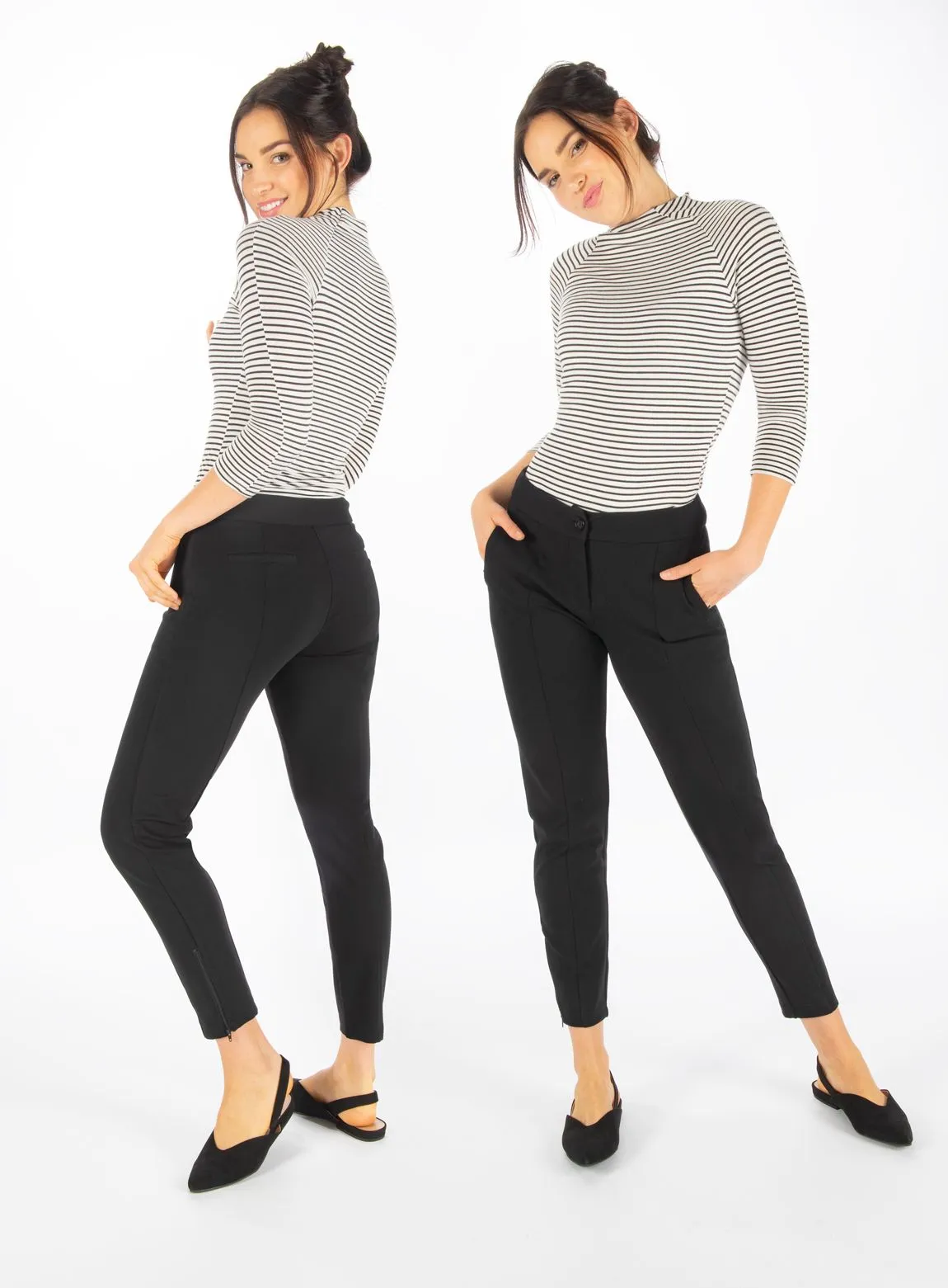 Skinny-Leg | Cigarette Dress Pant Yoga Pants (Black)