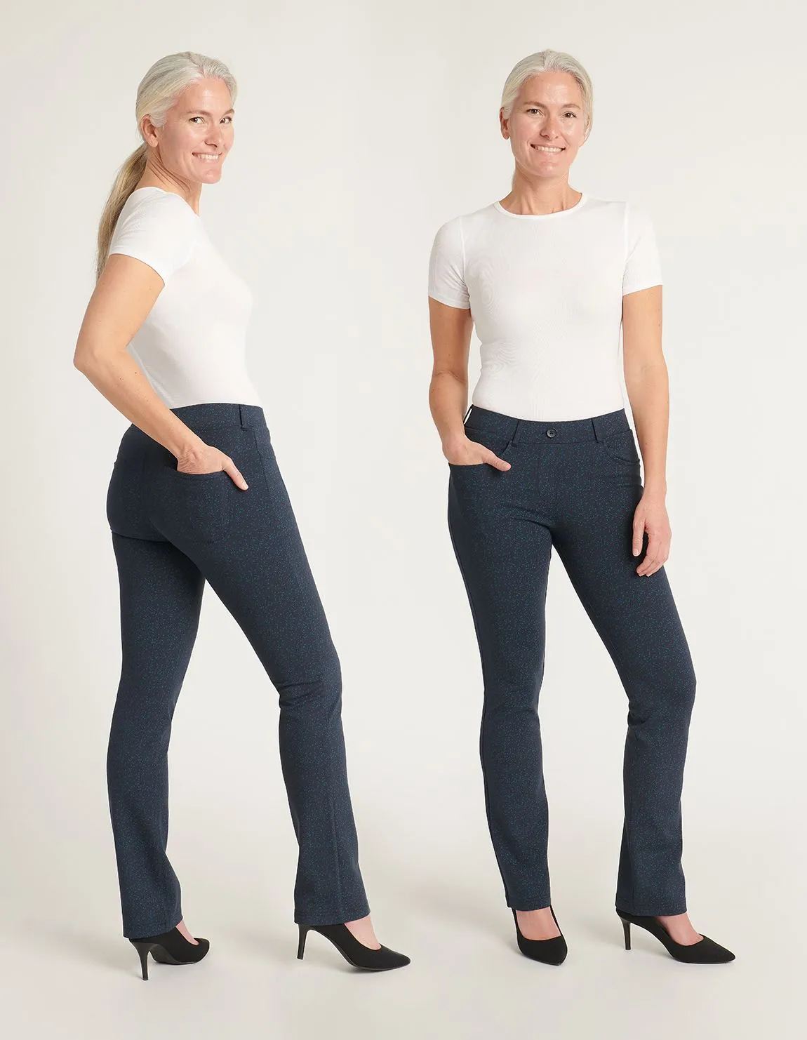 Straight-Leg | 7-Pocket Dress Pant Yoga Pants (Carbon)