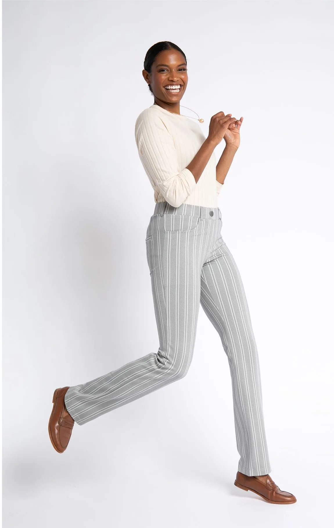 Straight-Leg | 7-Pocket Dress Pant Yoga Pants (Linocut)