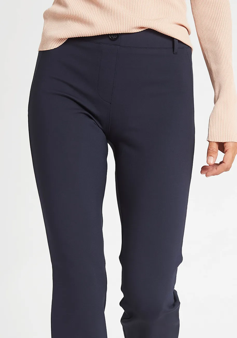 Straight-Leg | Two-Pocket Dress Pant Yoga Pants (Navy)