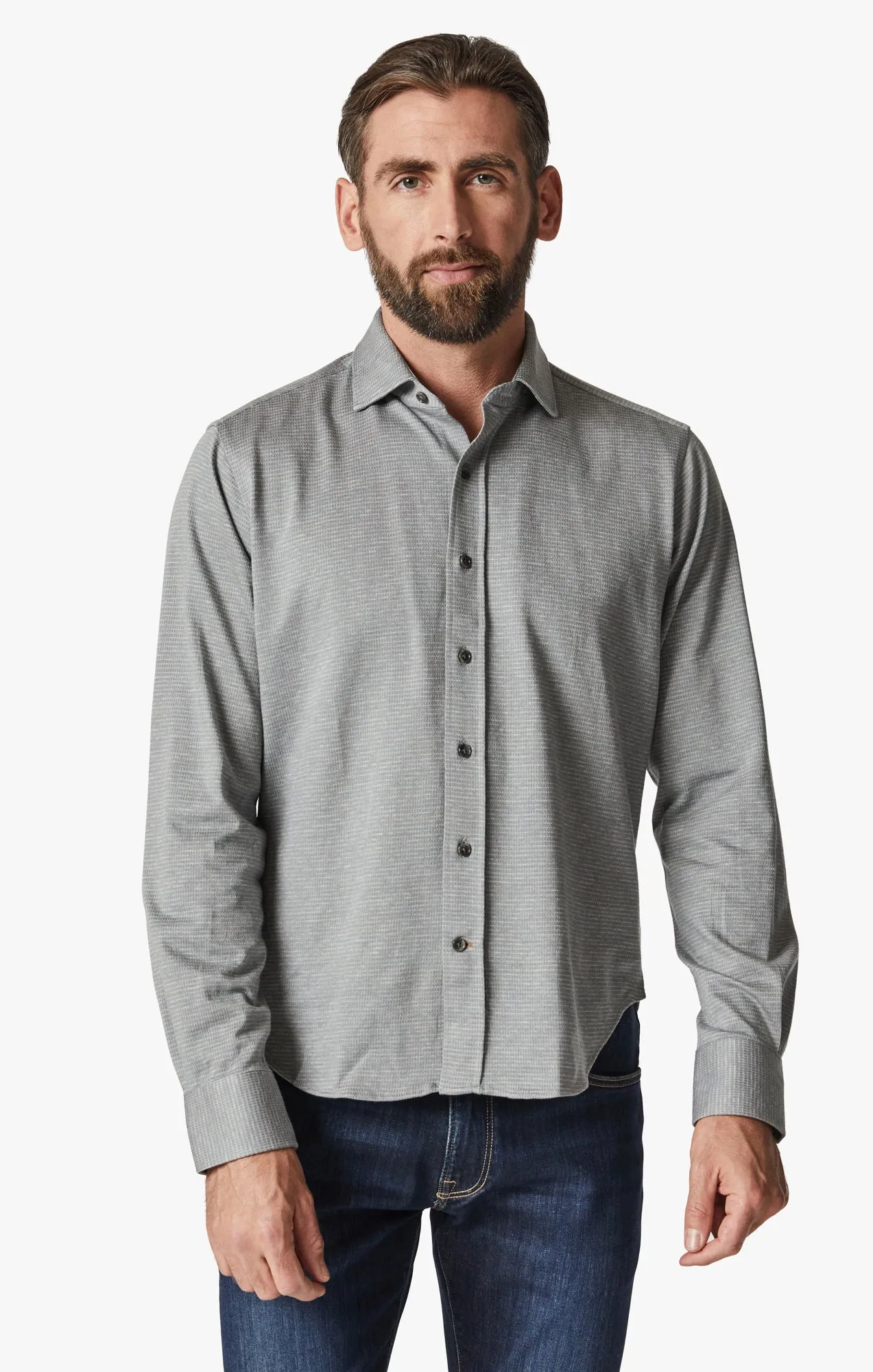 Structured Shirt In Light Grey