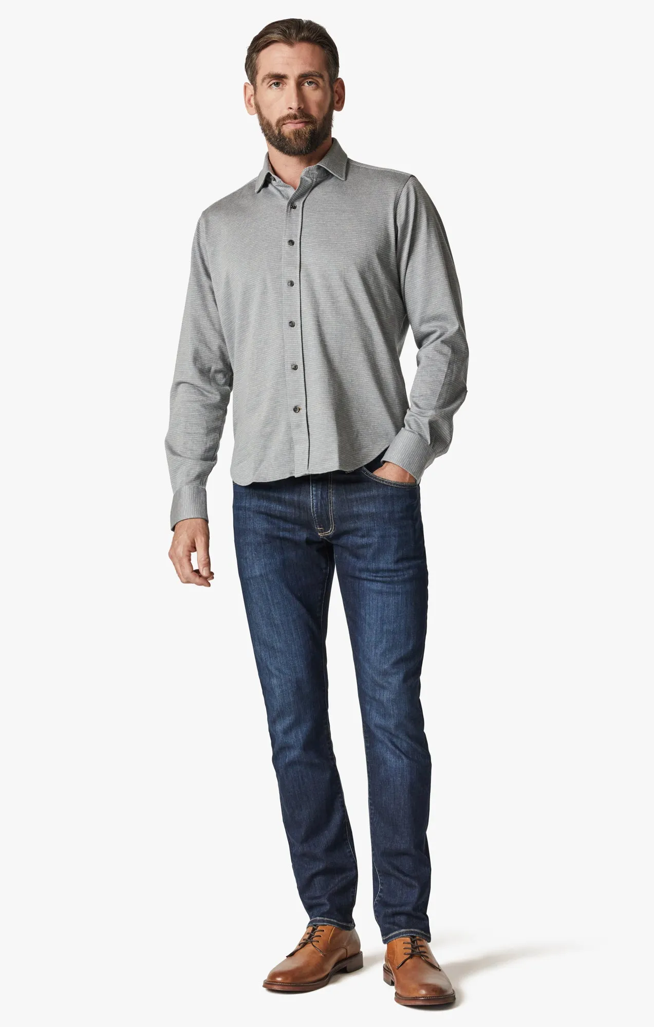 Structured Shirt In Light Grey