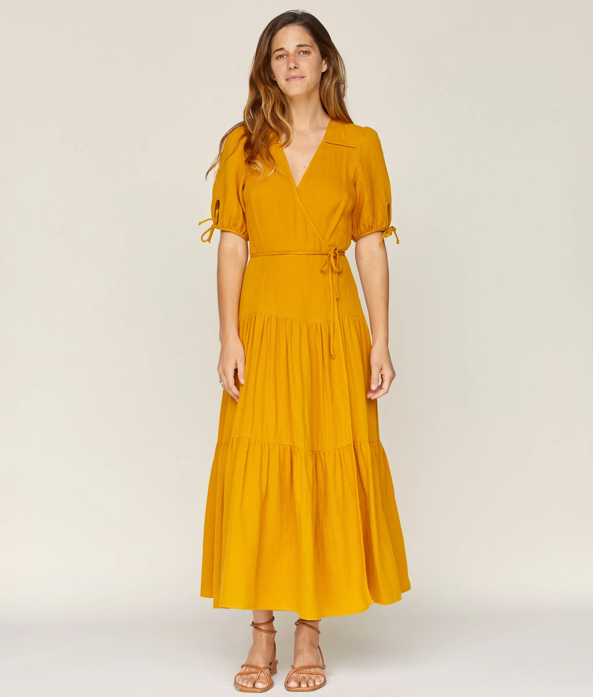 The Augusta Dress | Mustard Gauze