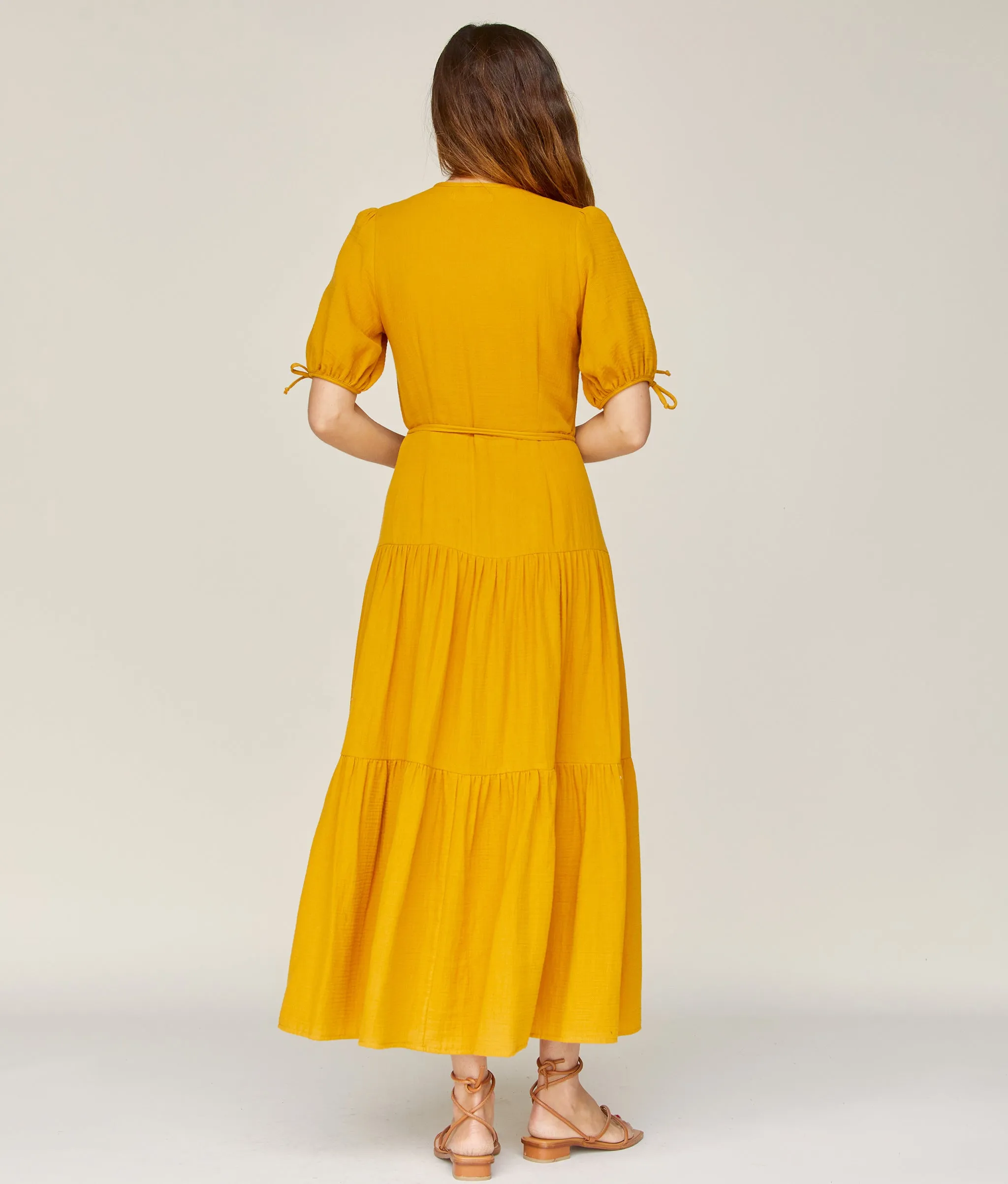 The Augusta Dress | Mustard Gauze