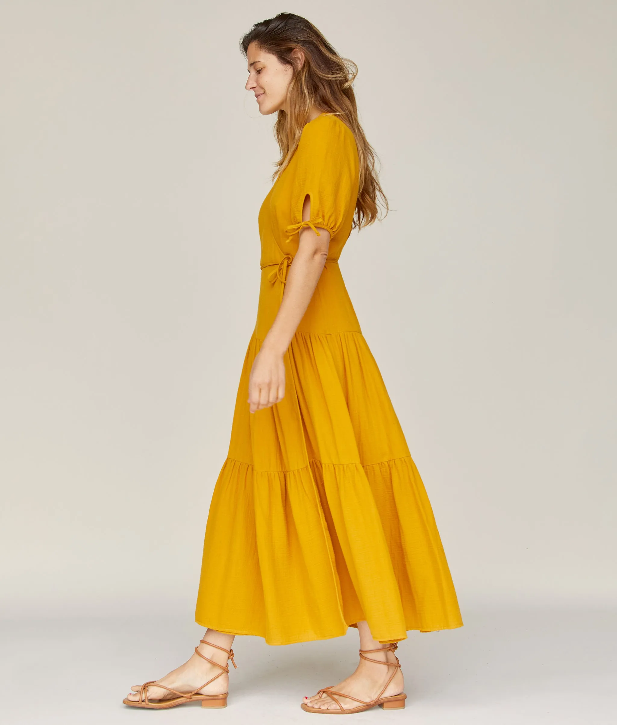 The Augusta Dress | Mustard Gauze