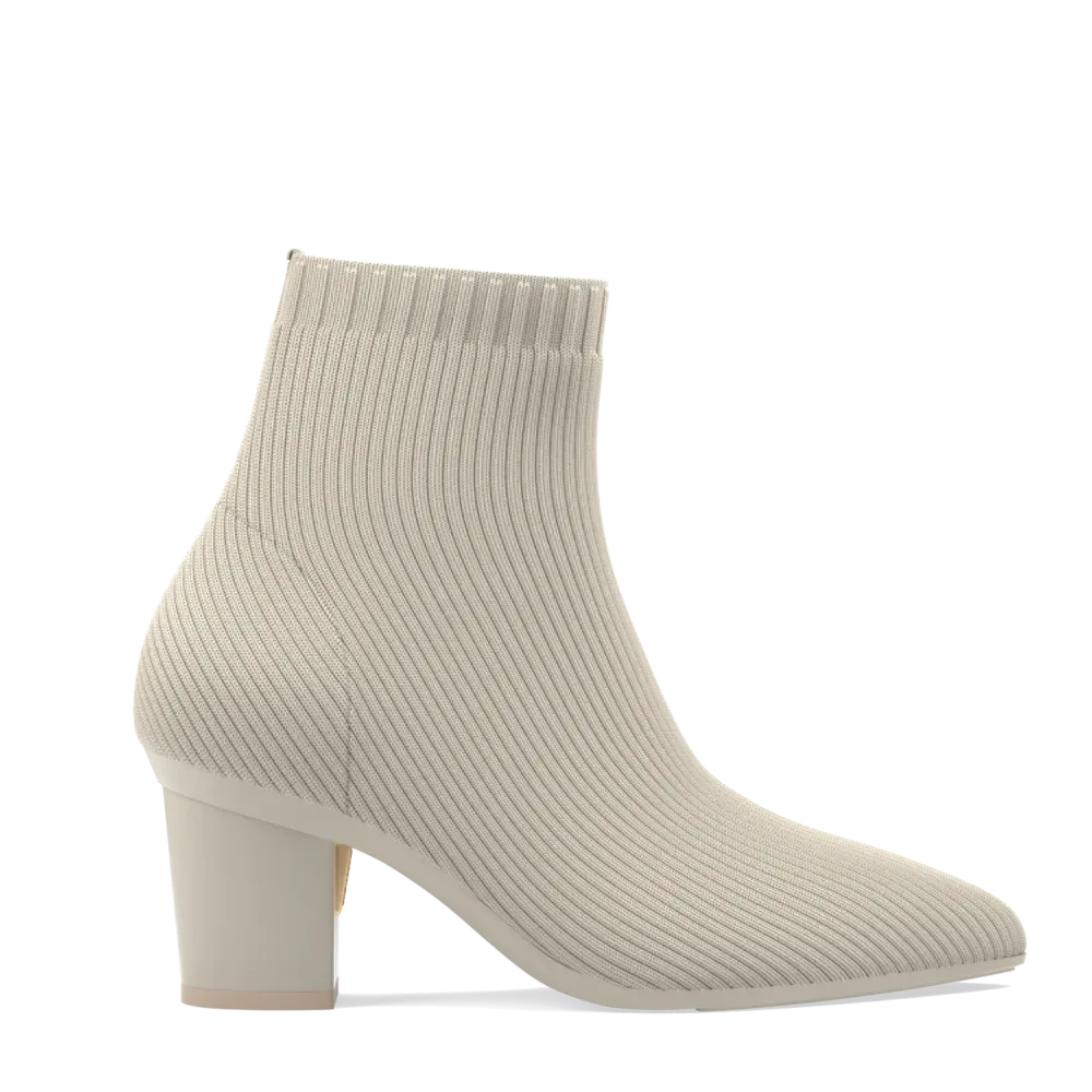 The Bootie Bone Knit   Block Heel Kit 3 Bone