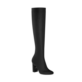 The Joanna Knee High Boot - Coal Knit 4 Block