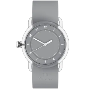 TID No.3 TR90 38mm Grey / Grey Silicone Strap / Transparent Buckle