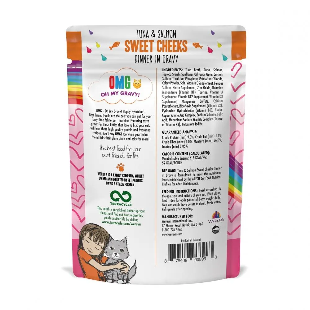 Weruva BFF Tuna & Salmon Sweet Cheeks Recipe Pouches Wet Cat Food