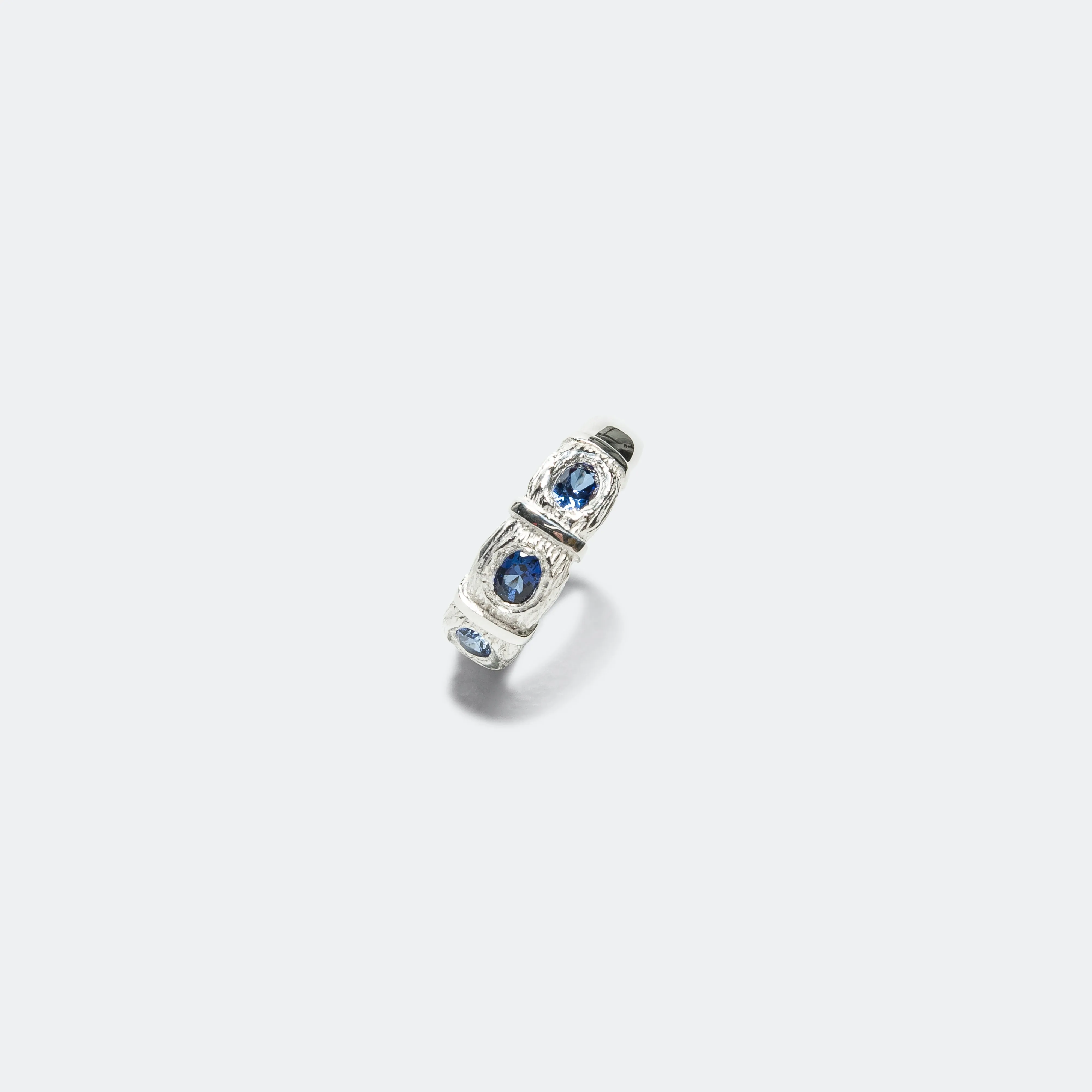 Window Box Ring (Blue) - 925 Silver