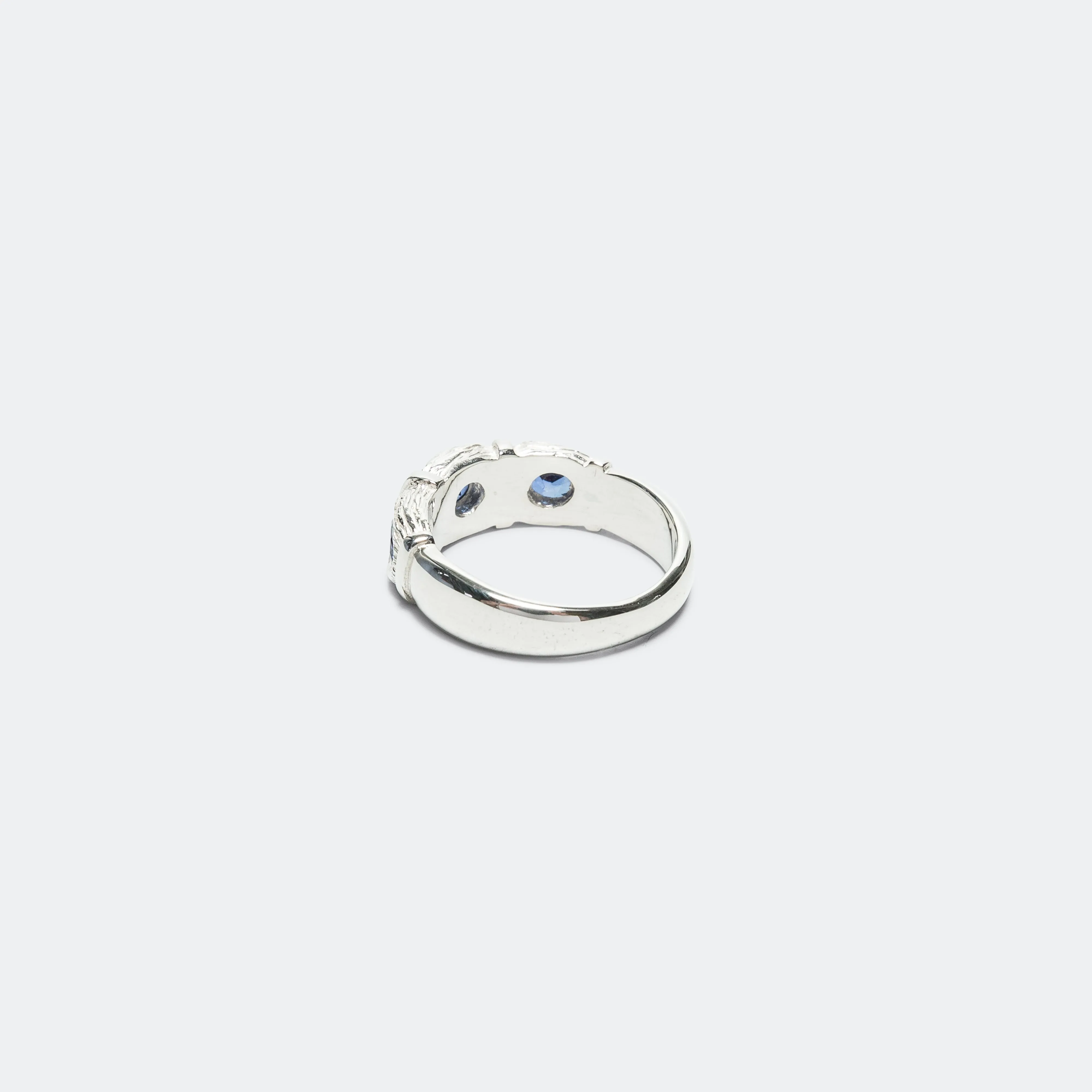 Window Box Ring (Blue) - 925 Silver