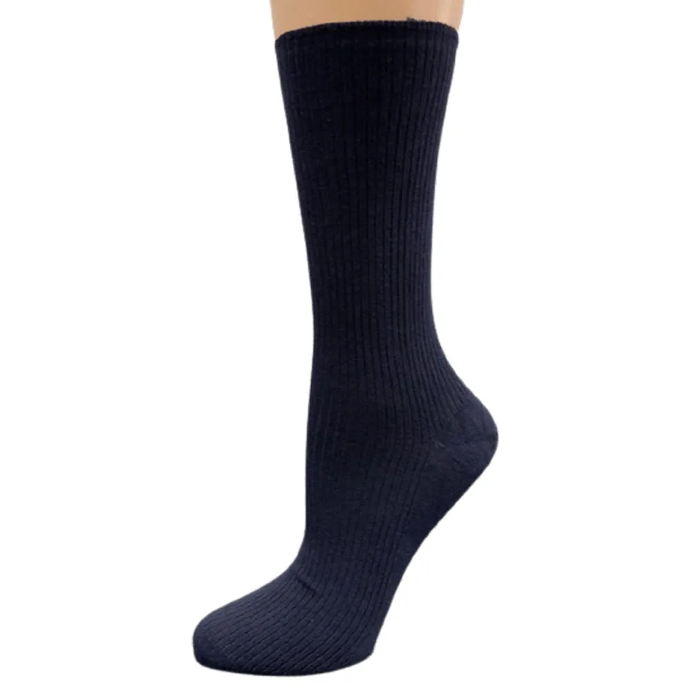 Women's Diabetic Arthritic Rayon and Bamboo Crew Socks 3-Pair Packs